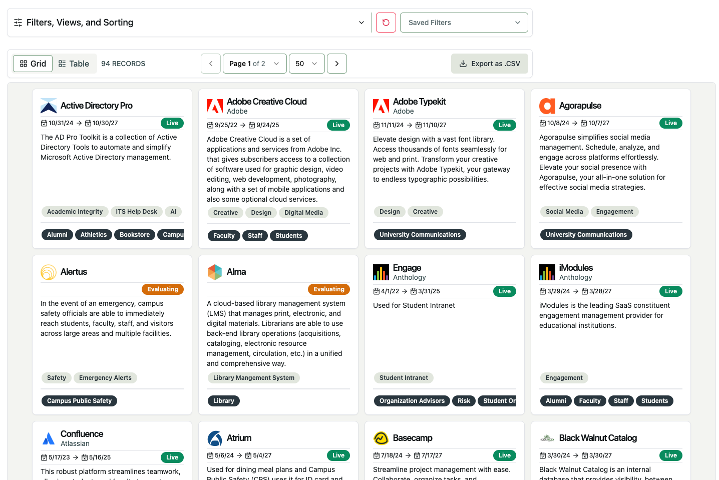 Black Walnut Catalog feature view